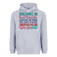 Heather Grey god made us best friend Heavyweight Hoodie - MaliasSmallBusiness