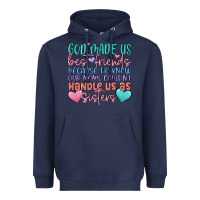 Navy god made us best friend Heavyweight Hoodie - MaliasSmallBusiness