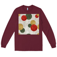 Burgundy christmas points seamless pattern Long Sleeve Tee - BundleAndBundleShop