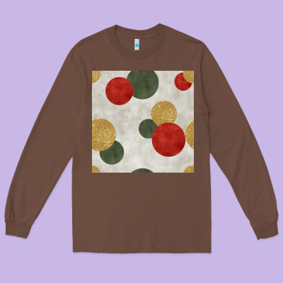 Christmas Points Seamless Pattern Long Sleeve Tee Designed By Bundleandbundleshop