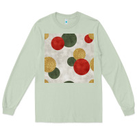 Matcha christmas points seamless pattern Long Sleeve Tee - BundleAndBundleShop
