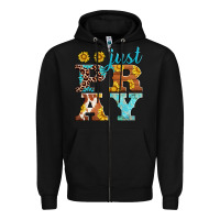 Black just pray western sunflowers Zipper Hoodie - AdoDesignShop