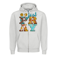 Dove Grey just pray western sunflowers Zipper Hoodie - AdoDesignShop