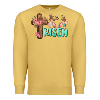 Antique Gold he is risen Premium Sweatshirt - MaliasSmallBusiness