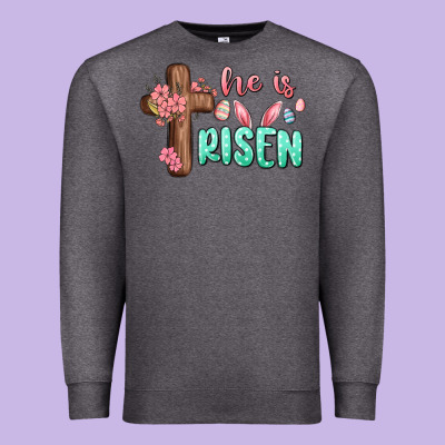 He Is Risen Premium Sweatshirt Designed By Maliassmallbusiness