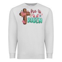 Dove Grey he is risen Premium Sweatshirt - MaliasSmallBusiness
