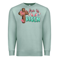Seafoam he is risen Premium Sweatshirt - MaliasSmallBusiness