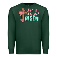 Sports Green he is risen Premium Sweatshirt - MaliasSmallBusiness