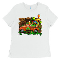 White st patricks day loads of truck Ladies Tee - AdoDesignShop