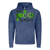 Vintage Denim st. Patrick's day one lucky teacher Vintage Hoodie - RanaPortraitStore