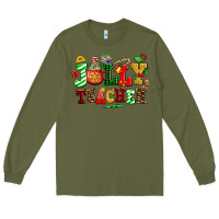 Army Green jolly teacher Long Sleeve Tee - AdoDesignShop