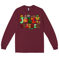 Burgundy jolly teacher Long Sleeve Tee - AdoDesignShop
