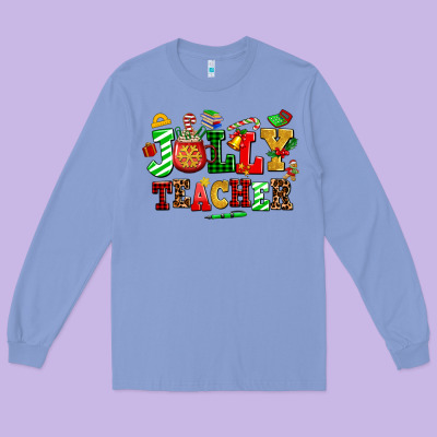 Jolly Teacher Long Sleeve Tee Designed By Adodesignshop