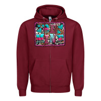 Burgundy be mine western valentine's day Zipper Hoodie - AdoDesignShop