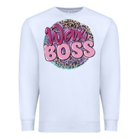 White wax boss Premium Sweatshirt - MaliasSmallBusiness