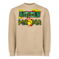Mushroom softball mama with leopard Heavyweight Sweatshirt - Zillion Design Studio