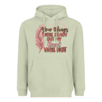 Matcha your wings were ready but my heart was not Heavyweight Hoodie - MaliasSmallBusiness