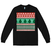 Black christmas trees hand drawn seamless pattern Long Sleeve Tee - BundleAndBundleShop