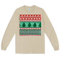 Mushroom christmas trees hand drawn seamless pattern Long Sleeve Tee - BundleAndBundleShop