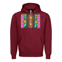 Burgundy easter leopard egg bunny brush stroke Zipper Hoodie - Artiststas