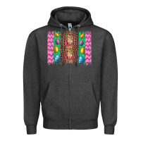 Easter Leopard Egg Bunny Brush Stroke Zipper Hoodie | Teevron