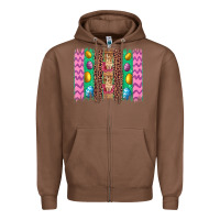 Chestnut easter leopard egg bunny brush stroke Zipper Hoodie - Artiststas