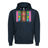 Navy easter leopard egg bunny brush stroke Zipper Hoodie - Artiststas