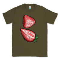 Army Green strawberries 1 Classic Tee - BundleAndBundleShop
