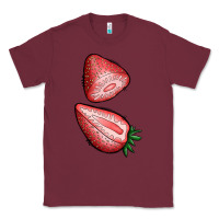 Burgundy strawberries 1 Classic Tee - BundleAndBundleShop