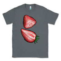 Charcoal Heather strawberries 1 Classic Tee - BundleAndBundleShop