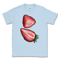 Dusty Blue strawberries 1 Classic Tee - BundleAndBundleShop