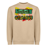 Mushroom softball granny with leopard Heavyweight Sweatshirt - Zillion Design Studio