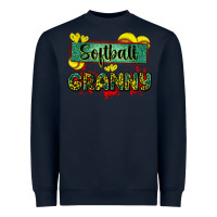 Navy softball granny with leopard Heavyweight Sweatshirt - Zillion Design Studio