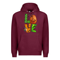 Burgundy love halloween Premium Hoodie - BundleAndBundleShop