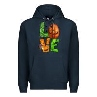 Navy love halloween Premium Hoodie - BundleAndBundleShop