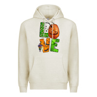 Oatmeal Heather love halloween Premium Hoodie - BundleAndBundleShop