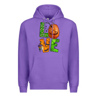 Purple love halloween Premium Hoodie - BundleAndBundleShop