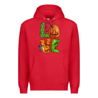 Red love halloween Premium Hoodie - BundleAndBundleShop