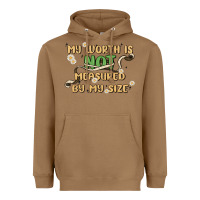 Toasted Coconut my worth is not defined by my size Heavyweight Hoodie - MaliasSmallBusiness