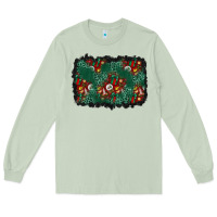 Matcha christmas gift box and leopard background Long Sleeve Tee - BundleAndBundleShop