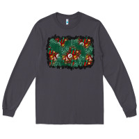 Smoke christmas gift box and leopard background Long Sleeve Tee - BundleAndBundleShop