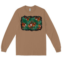 Toasted Coconut christmas gift box and leopard background Long Sleeve Tee - BundleAndBundleShop