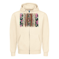 Sandshell easter leopard cowhide bunny brush stroke Zipper Hoodie - Artiststas