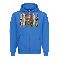True Royal easter leopard cowhide bunny brush stroke Zipper Hoodie - Artiststas