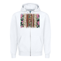 White easter leopard cowhide bunny brush stroke Zipper Hoodie - Artiststas