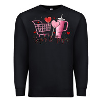 Black sips & trips target inspired stanley Premium Sweatshirt - MaliasSmallBusiness