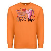 Carrot sips & trips target inspired stanley Premium Sweatshirt - MaliasSmallBusiness