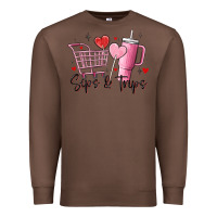 Chestnut sips & trips target inspired stanley Premium Sweatshirt - MaliasSmallBusiness