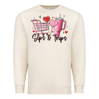 Sandshell sips & trips target inspired stanley Premium Sweatshirt - MaliasSmallBusiness