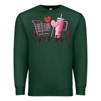 Sports Green sips & trips target inspired stanley Premium Sweatshirt - MaliasSmallBusiness